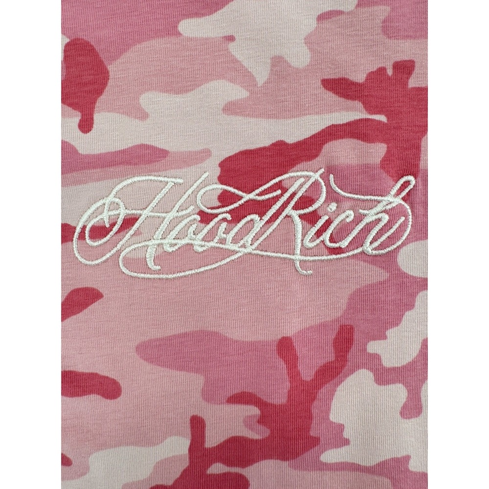 Hoodrich Women's Pink Camouflage Logo Crop T Shirt Size Small NWT